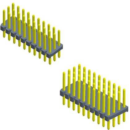 2.00mm排针 双排 180度